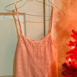Pink 100% Polyester Summer Tank Top